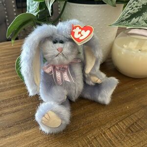 🐰🎀 Ty Attic Treasures Azalea Bunny Rabbit Lavender Jointed 1993 “G-Day Mate!”